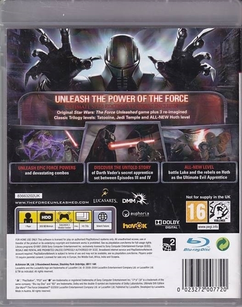 Star Wars Unleashed Ultimate Sith Edition - PS3 (A Grade) (Gebraucht) (Eng)